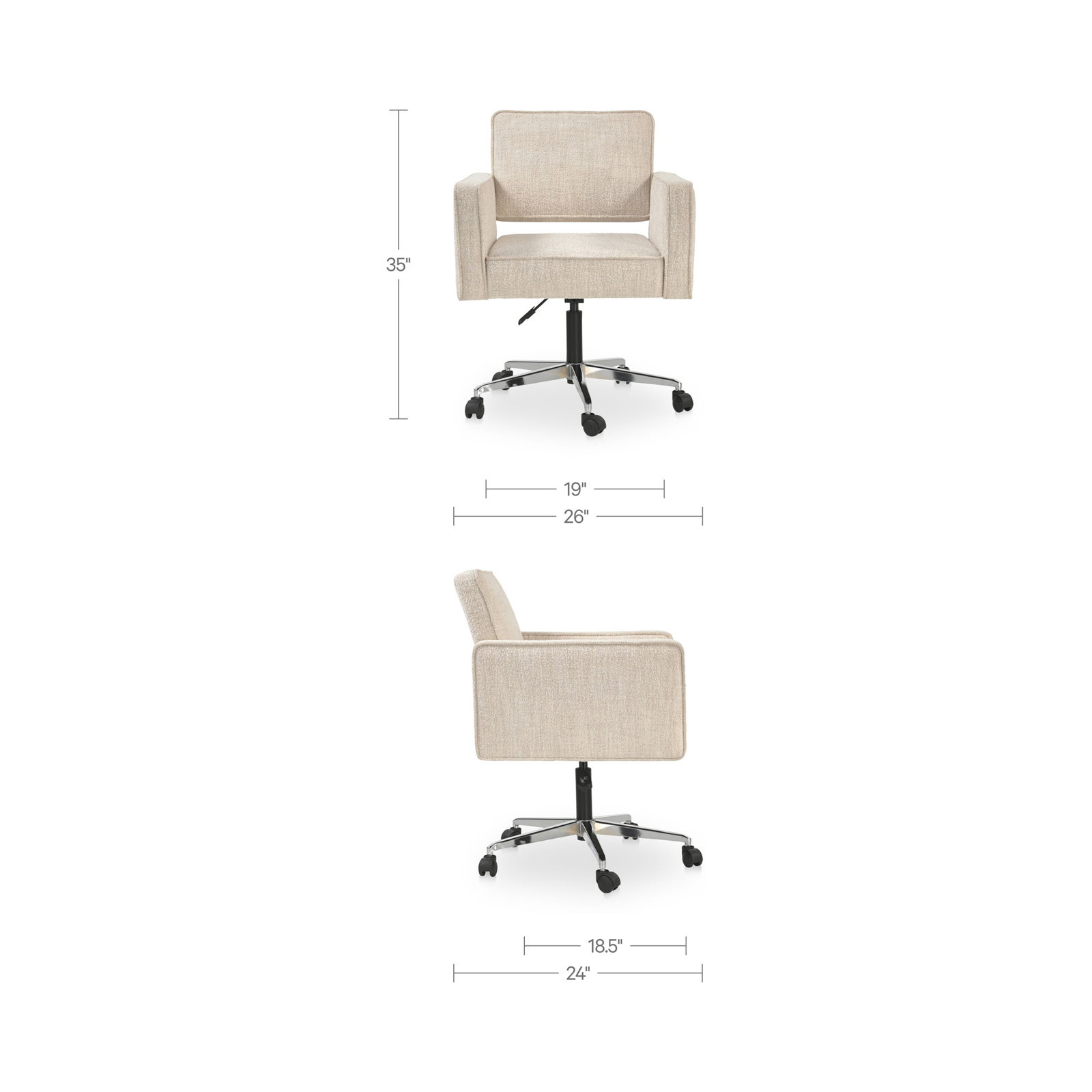 Harris Office Chair Oat, Beige