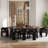 Modern Farmhouse Extendable 59.06" to 90.55" Table Dining Set for 4-8-699640338-699640340-699640337