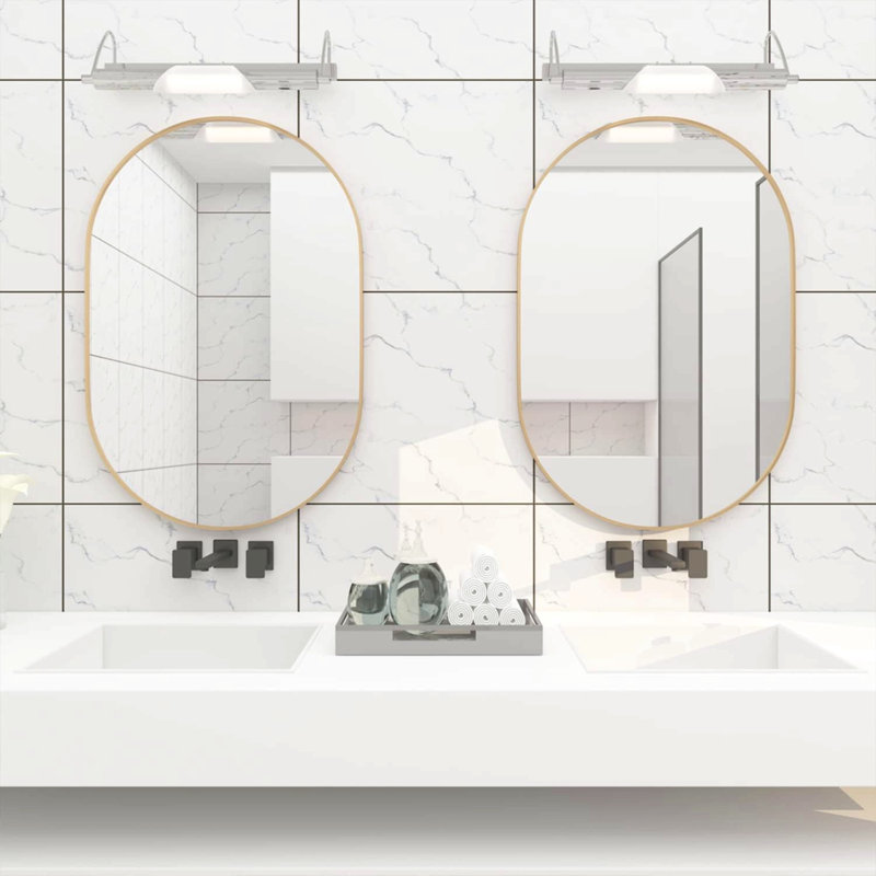 Miroir ovale en métal 20 po x 28 po