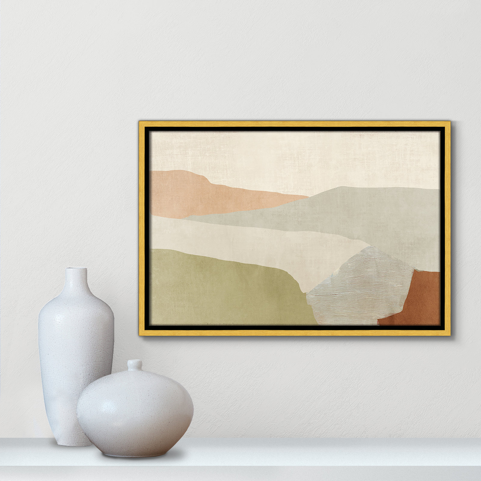 Elspeth "Pastel Views" Painting, 13.5" H x 19.5" W, Gold
