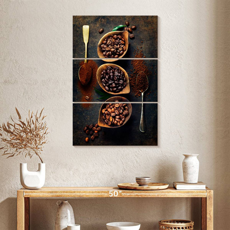 Yarlin Coffee Grounds And Beans, 57" H x 36" W