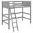 Solid Wood Twin Loft Bed With Integrated Climbing Ladder-108325642