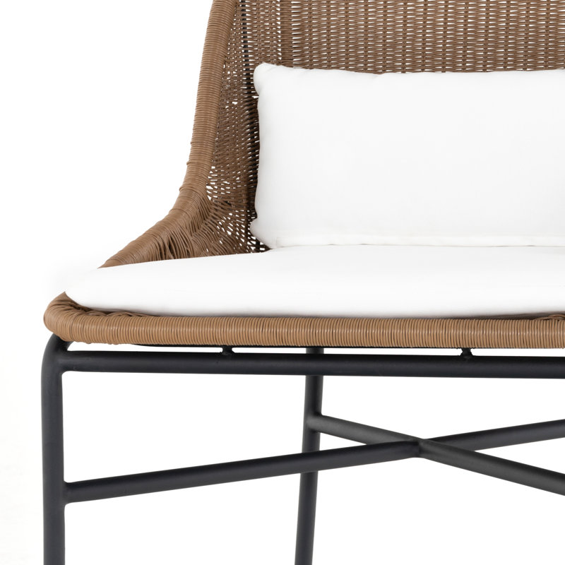 Jericho Outdoor Dining Side Chair, Stinson White, Natural White