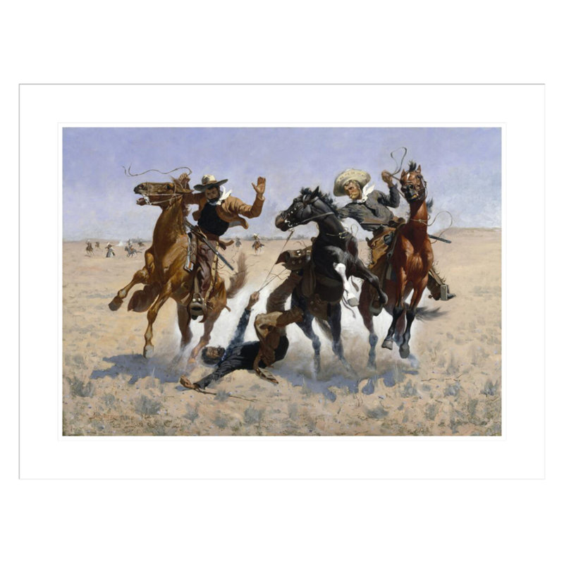 «Aider a Camarade» par Frederic Remington, impression giclée sur cadre, H 22,66 po x l 29,5 po