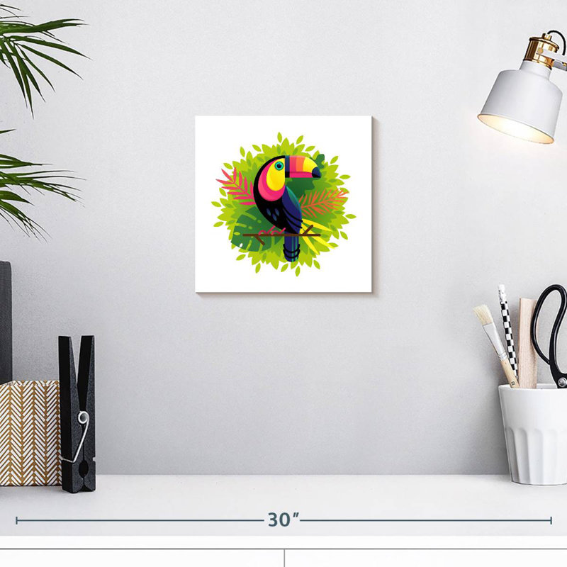 Crowle Cartoon Toucan, 10" H x 10" W