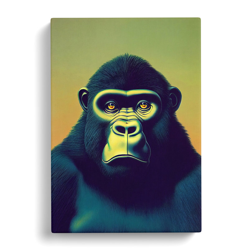 Gorilla Portrait - Wrapped Canvas, 76cm H x 50cm W x 3cm D