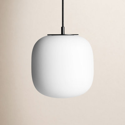 Midwinter Single Light Glass Steel Dimmable Pendant