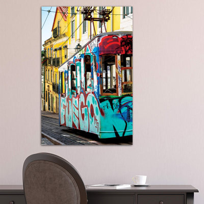 Graffiti Tramway Lisbon by Philippe Hugonnard - Wrapped Canvas Print