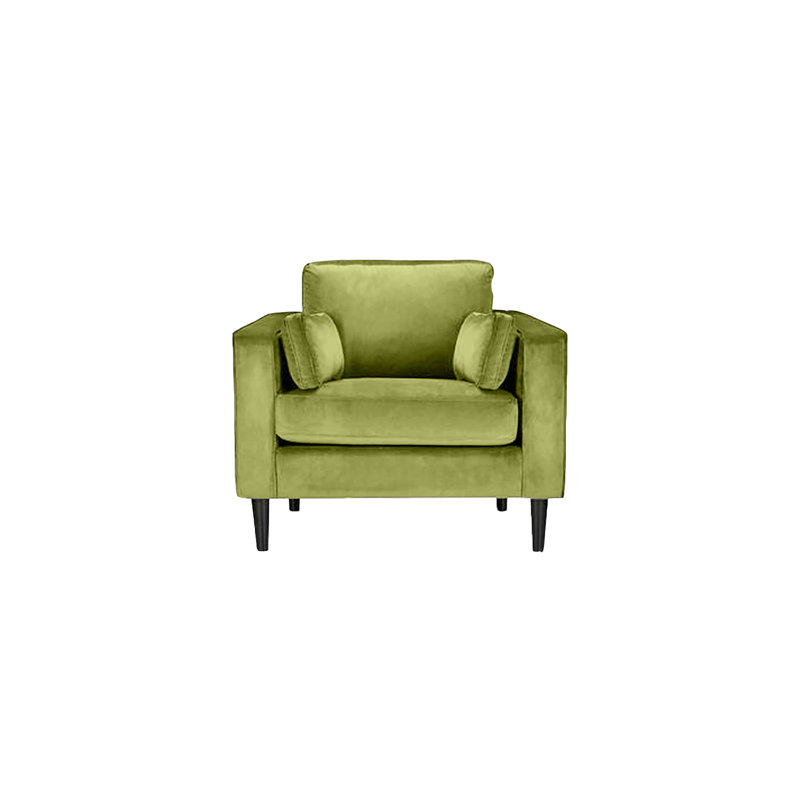 Millerville Velvet Armchair, Olive