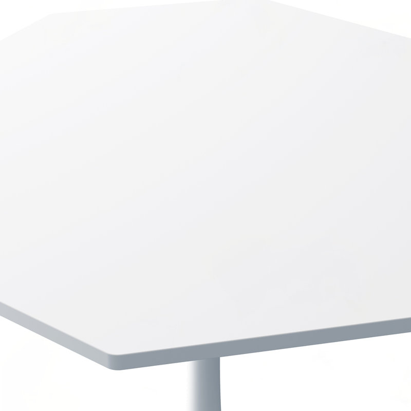 Table basse octogonale avec base en métal