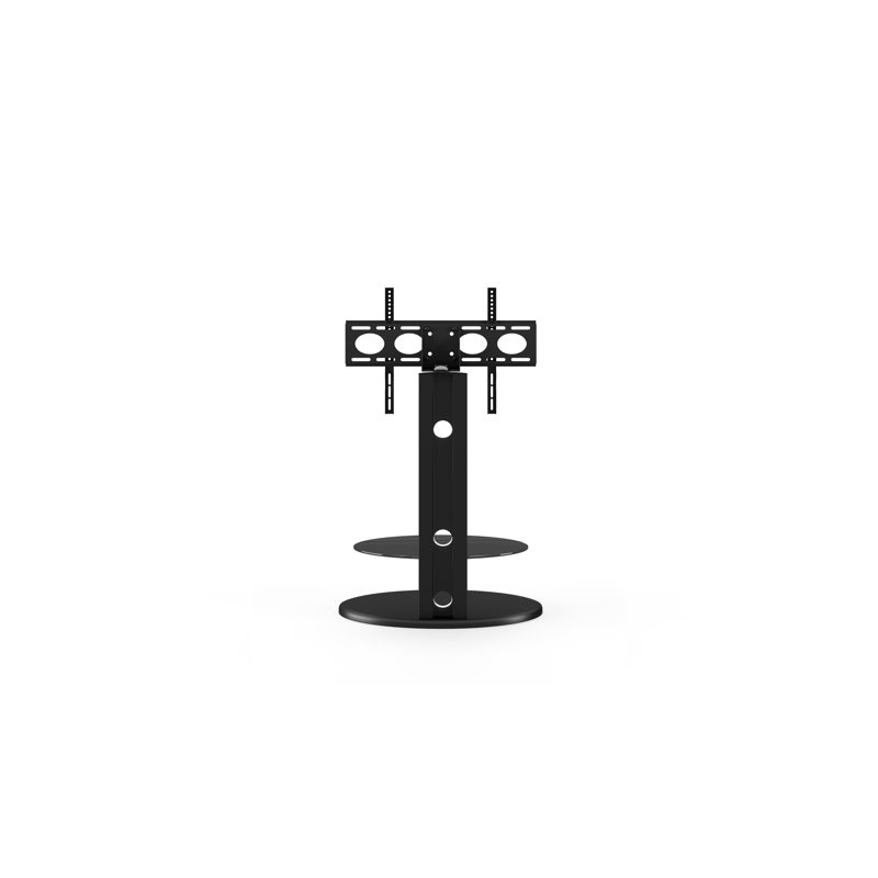 Voshell Symple Stuff Black Swivel Floor Stand Mount Greater than 50" Plasma/LCD/LED Screens with Shelving, Holds up to 40 kg.