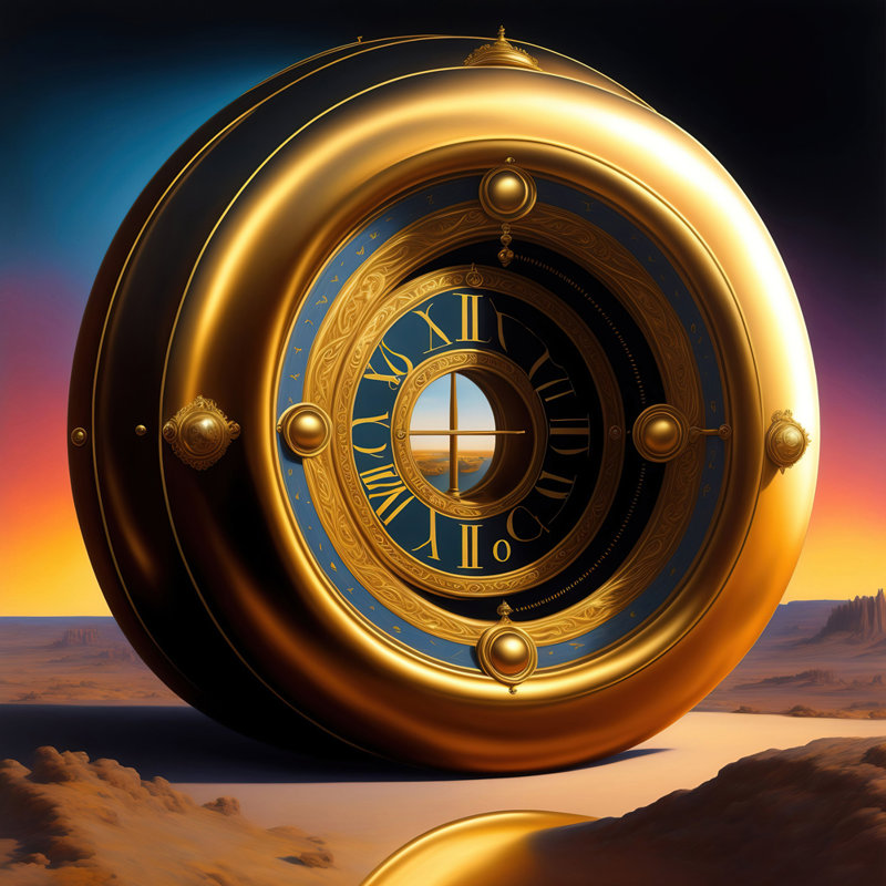 "Time Machine Wayback" par Stephen Chambers, impression sur toile tendue, L 15 po x H 15 po
