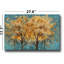 «Golden Trees» sur toile turquoise