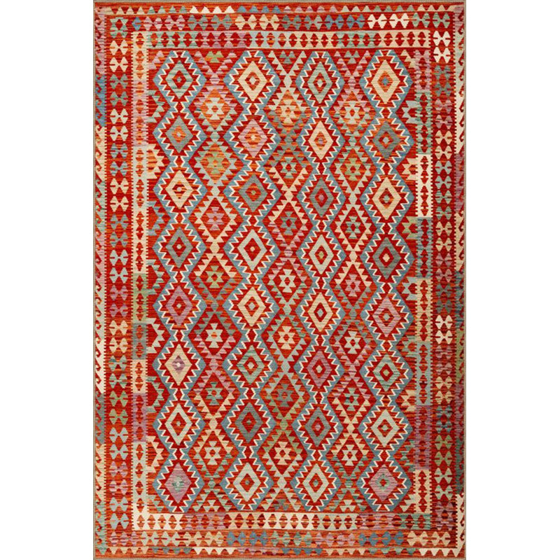 Tapis décoratif multicolore à motif de losanges Modern Modern, Sous-tapis carré 3 pi 3 po inclus