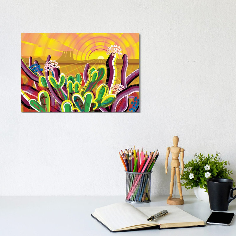 Monument Valley by Charles Harker - Wrapped Canvas Painting, 20.32 cm H x 30.48 cm W