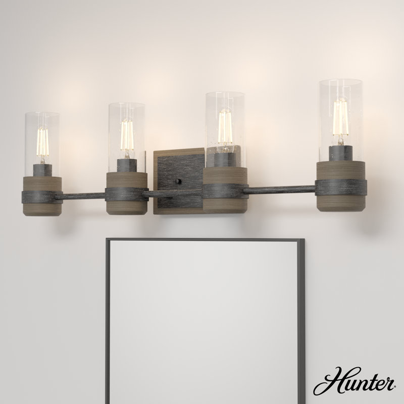 River Mill 4 - Light Dimmable Vanity Light, Black