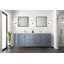 Meuble-lavabo double avec portes et tiroirs