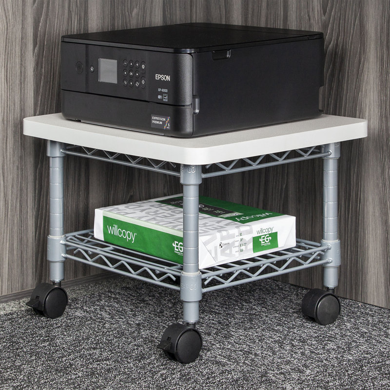 Printer Stand, Metallic Gray