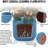 Handmade Ceramic Flower Pot Set of 3, 15/12/9 Inch Diameter, Blue with Geometric Pattern, for Orchids Indoor/Outdoor Use on Windowsill & Bookshelf, Breathable Clay-391651852