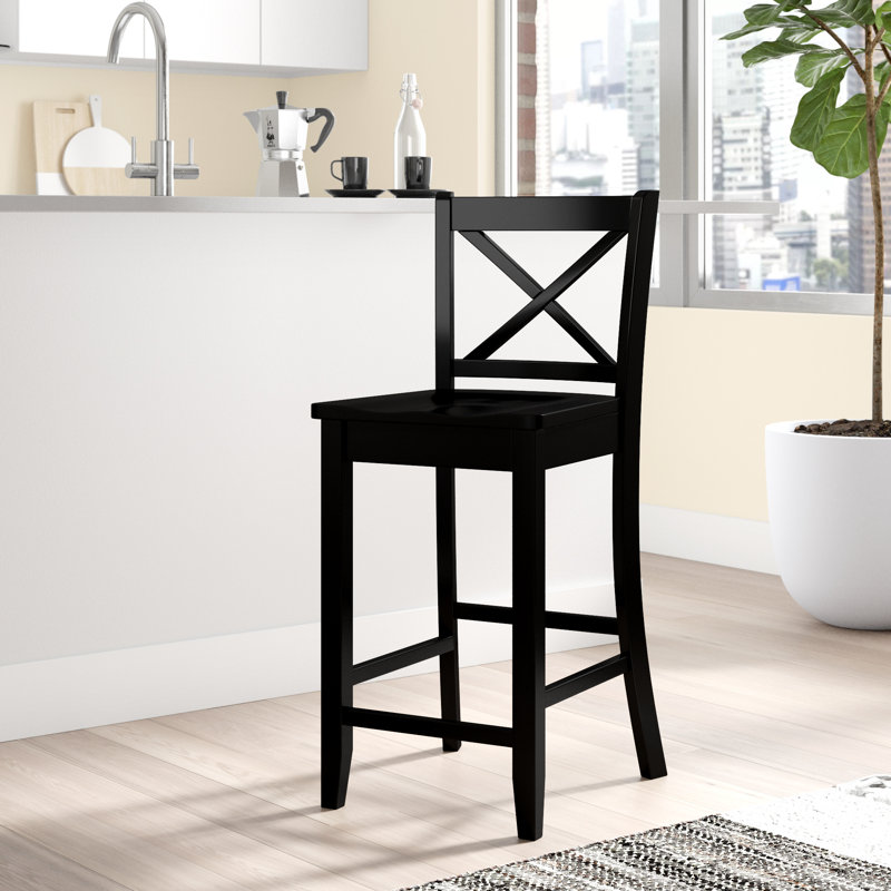 Tabouret Fairbairn, Tabouret de comptoir (siège d'une hauteur de 24 p, Noir, noir, noir, noir