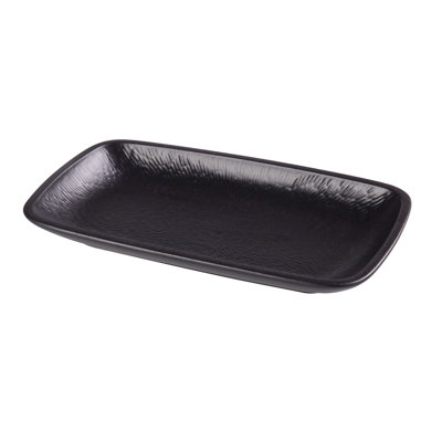 Yanco Noble Black Chinaware Rectangular Plate