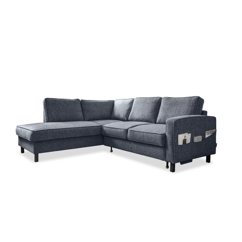 Molly Corner Sofa Bed, Navy Blue, Left Hand Facing