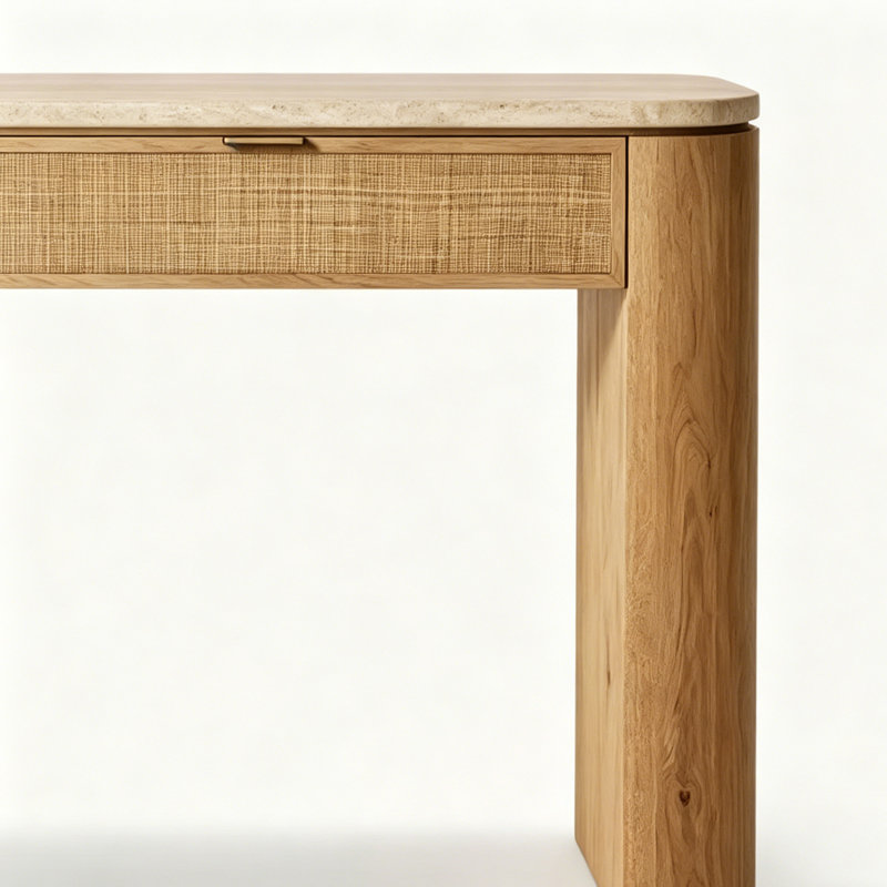 Console champêtre rétro, H 31,5 po x l 62,99 po x P 13,78 po