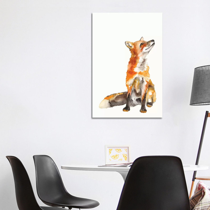 Sly Fox I by Jennifer Goldberger - Wrapped Canvas Gallery-Wrapped Canvas Giclée, 101.6 cm H x 66.04 cm W x 1.91 cm D