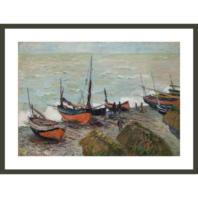 Pêche par Claude Monet - Estampe numérique encadrée, H 31,5 po x l 41,5 po