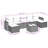 Vidaxl Garden Sofa Set Grey, Dark Grey