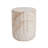 Outdoor/Indoor Lightweight Concrete Side Table,Cylinder Travertine Finish Accent Table