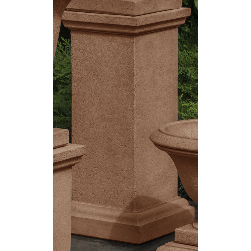 Wolcott Pedestal, 22.5'' H x 10.25'' W x 10.25'' D, Brownstone