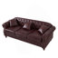 Canapé rembourré en similicuir de 85,8 po Chesterfield