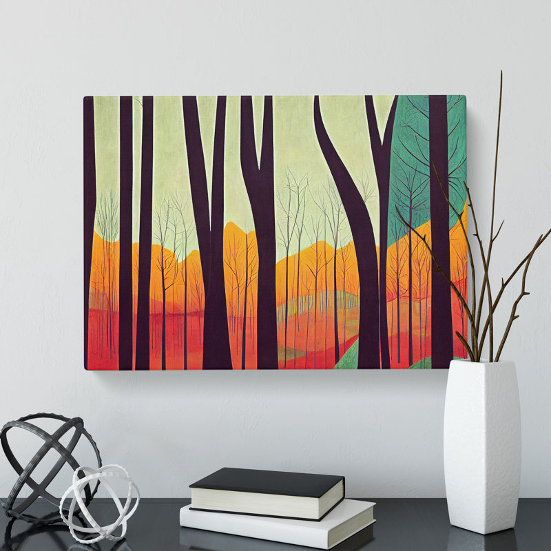 Excellent Abstract Forest - Wrapped Canvas, 35cm H x 50cm W x 3cm D