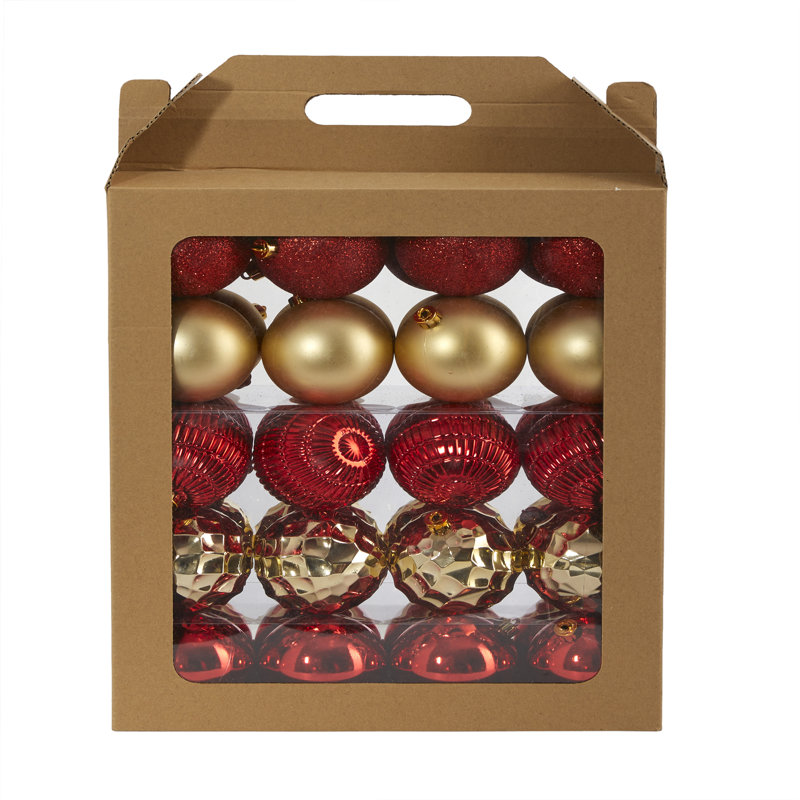 Ensemble de boules de Noël 40 pièces, Doré