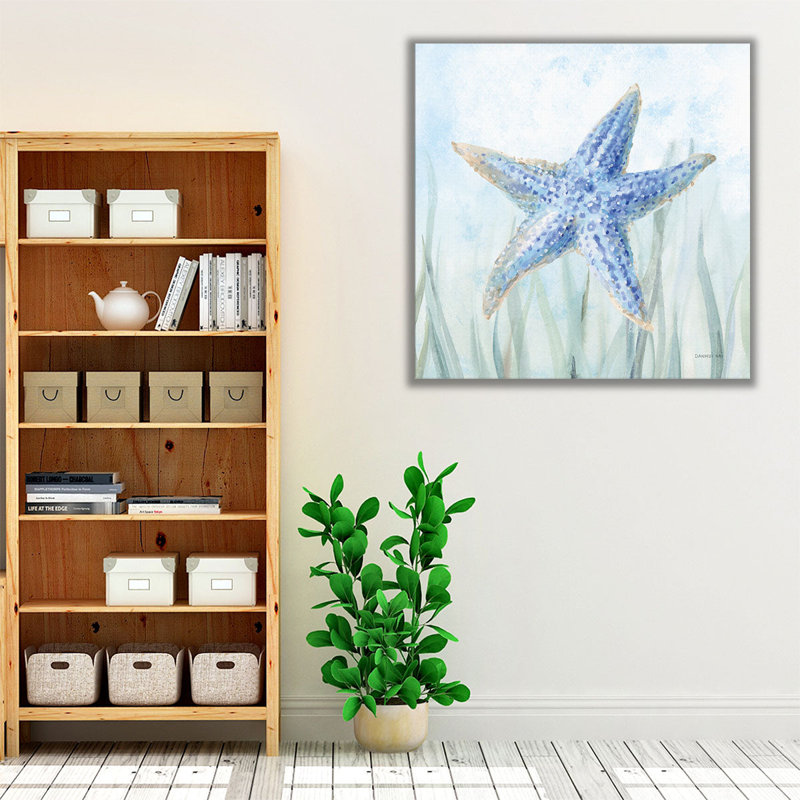 Étoile de mer sous-marine, impression sur toile, H 12 po x l 12 po