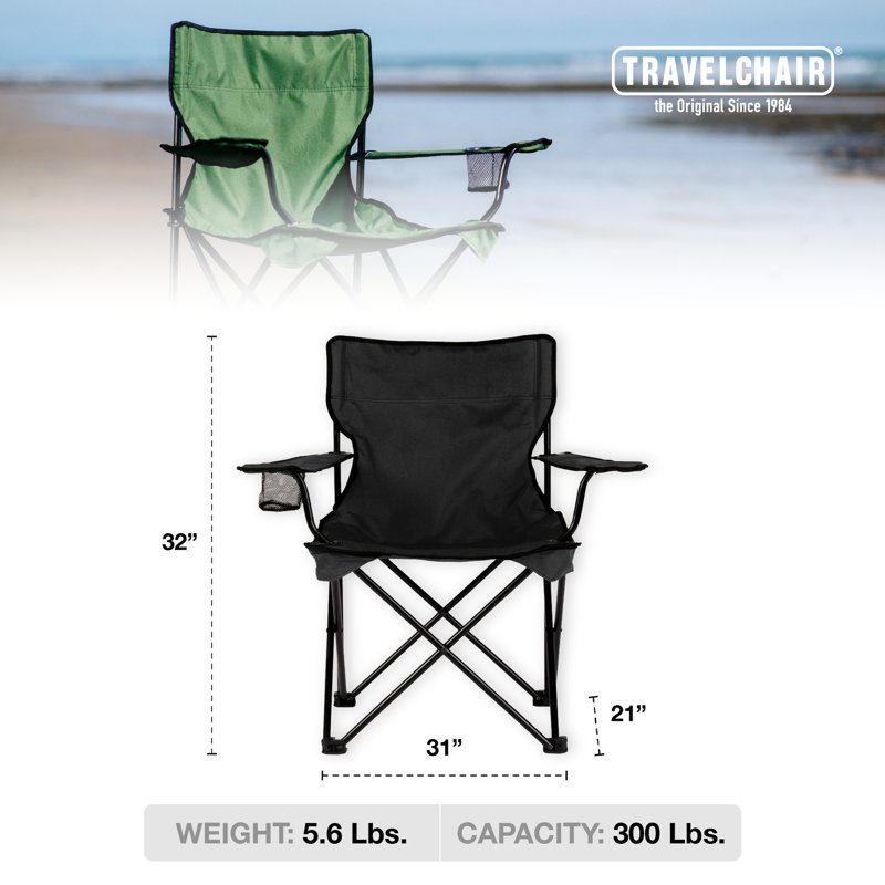 Chaise de camping pliante C-Series, Noir