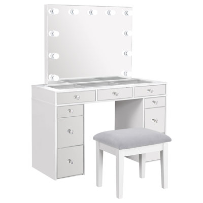 Ensemble coiffeuse avec éclairage Regina