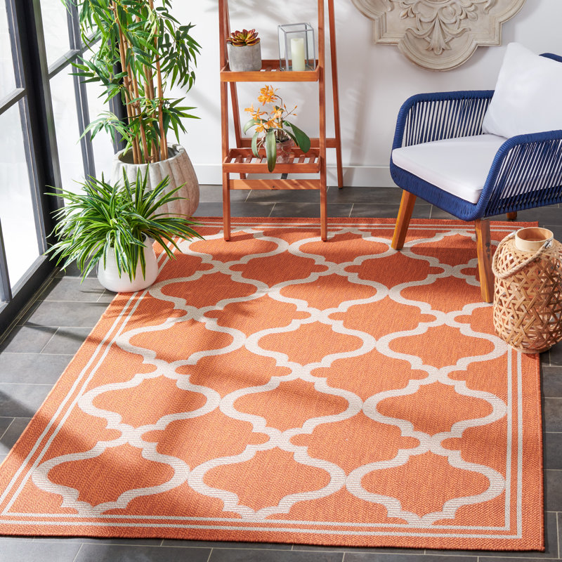 Bermuda Performance Machine Washable Geometric Indoor/Outdoor Area Rug, Rectangle 4' x 6'