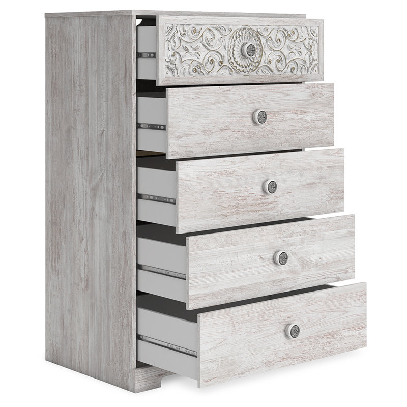 Brown Cottage Style Tall Chest of Drawers