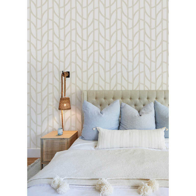 Salvo Curved Contours Wallpaper, Gold