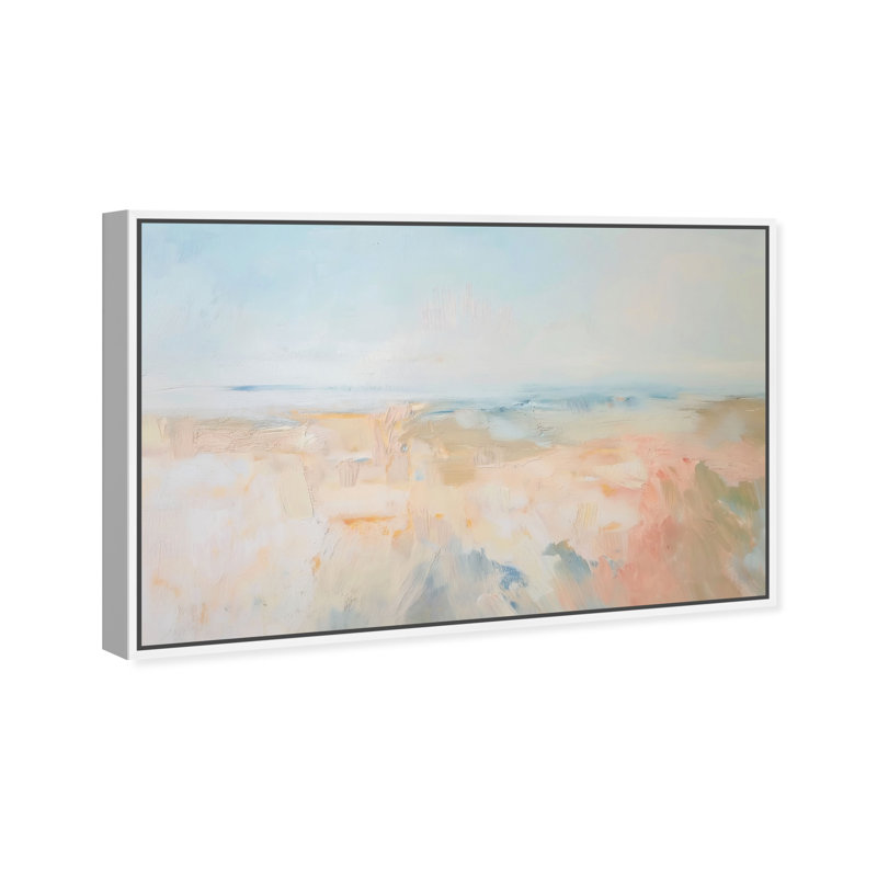 Tidal Borderland II Canvas Abstract Print by Oliver Gal, Black Frame, 15 x 10, 21"H x 31"W, White Frame
