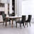 PU Faux Leather Dining Chairs Retro Style with Nailhead Trim & Button Tufted Back Set of 2-1450947184