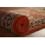 Tapis de couloir orange géométrique Heriz Serapi 3X8