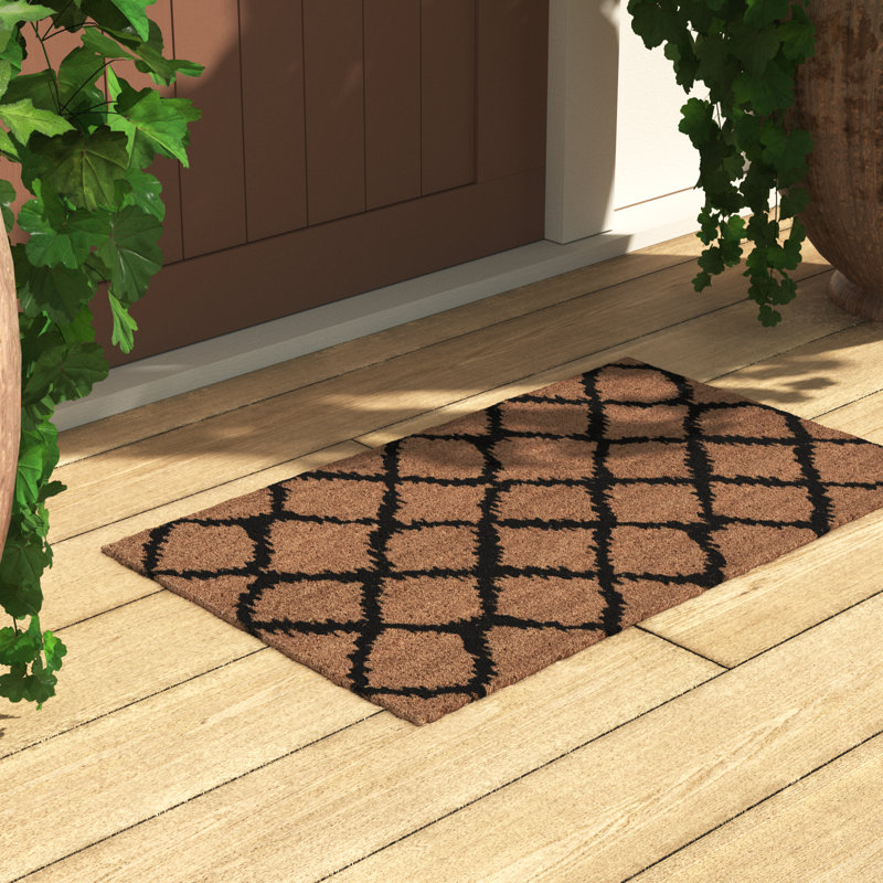 Condit Non-Slip Geometric Outdoor Doormat,  24" H x 36" W