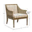 Chaise avec accoudoirs Cane