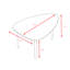 Oval Coffee Table 900, White + Oak, Stylish For Everyday Use Modern Spacious Living Room Piece