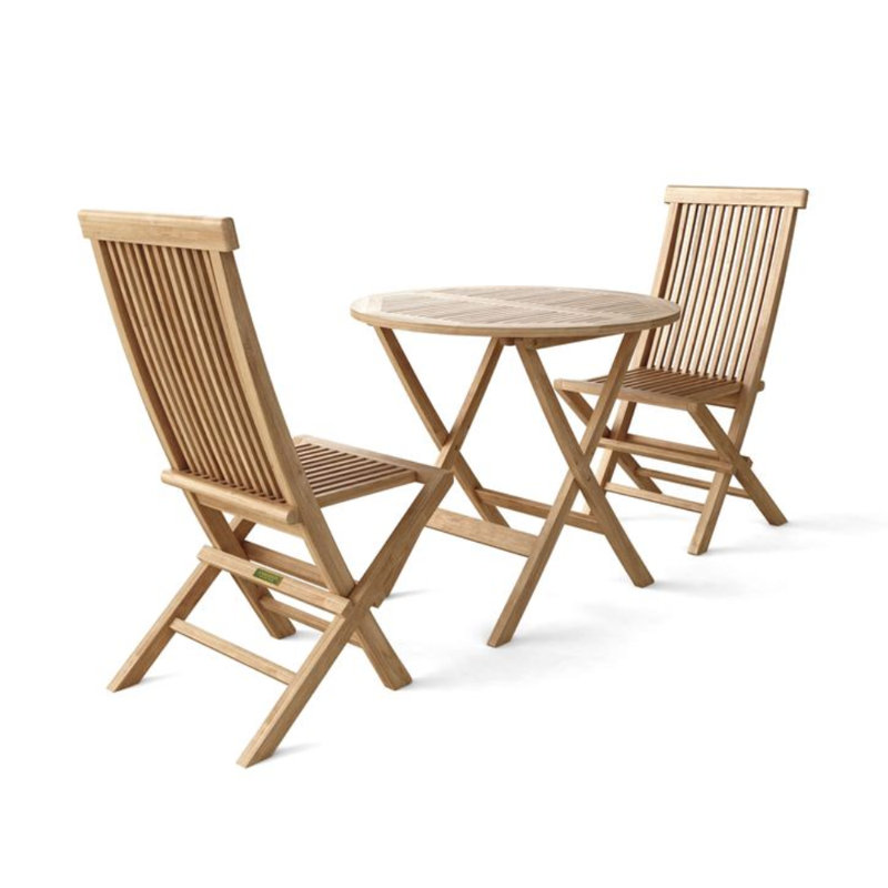 Griselle Outdoor 3 - Piece Teak Bistro Set