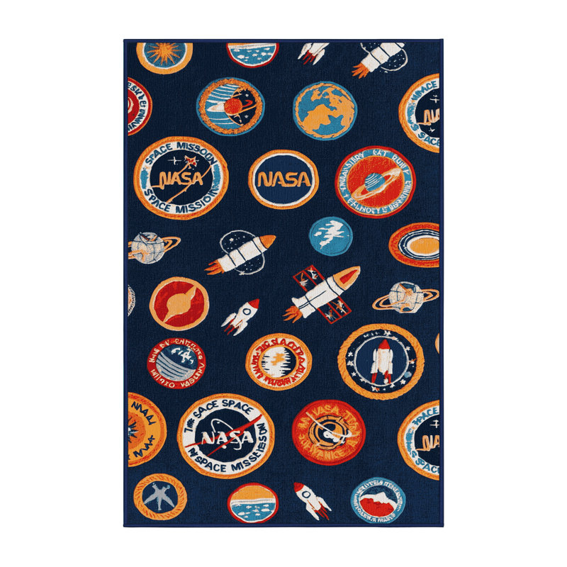Tapis bleu lavable à la machine, Tapis de couloir 2 pi x 5 pi