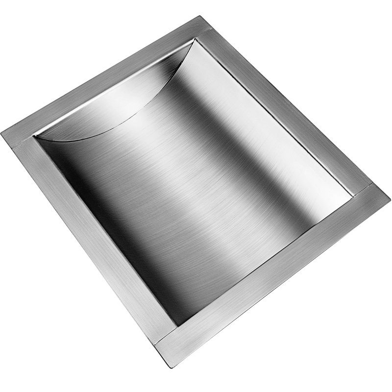Plateau en acier inoxydable Handford, H 1,6 po x l 12 po x P 10 po